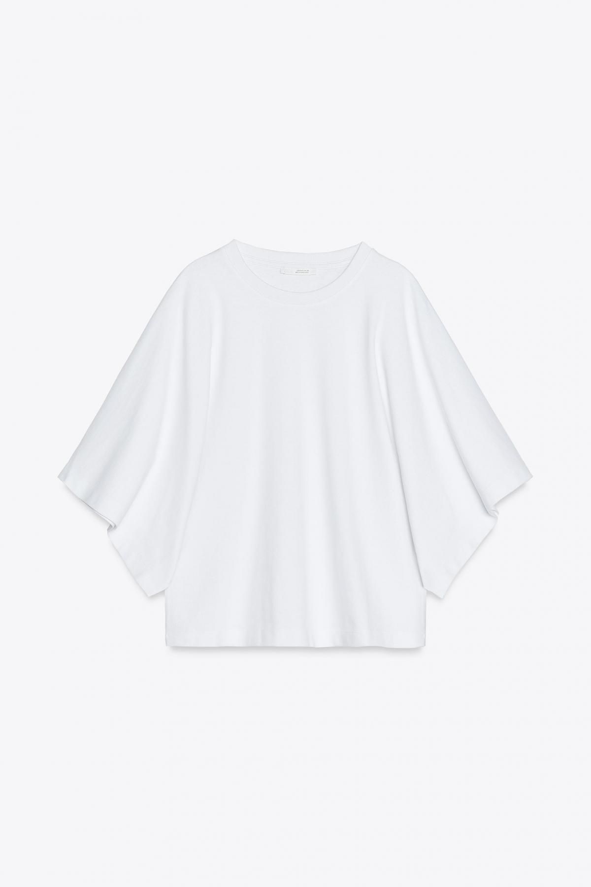 자라 베이직 미드웨이트 라운드넥 캡슬리브 티셔츠 4424/154 WHITE - 메인 이미지