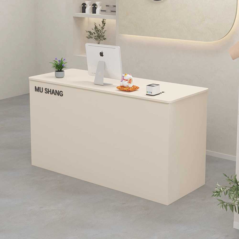 안내 카운터 테이블 인포데스크 사무실 프론트 상담대 블랙월넛+밀크커피 100x60cm - 상세 이미지 4