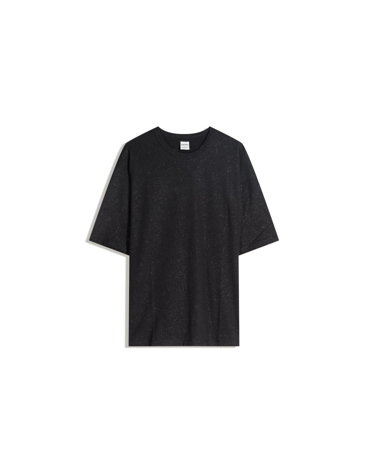 버쉬카 글리터 오버사이즈 반팔 티셔츠 7846/187 BLACK - 상품 이미지
