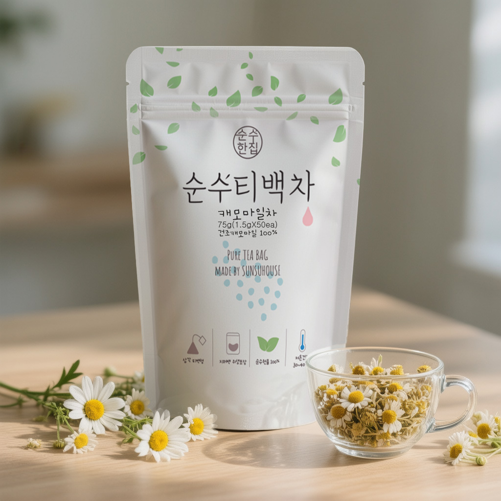 순수한집 캐모마일차 카모마일차 티백 50개입 - 상세 이미지 3