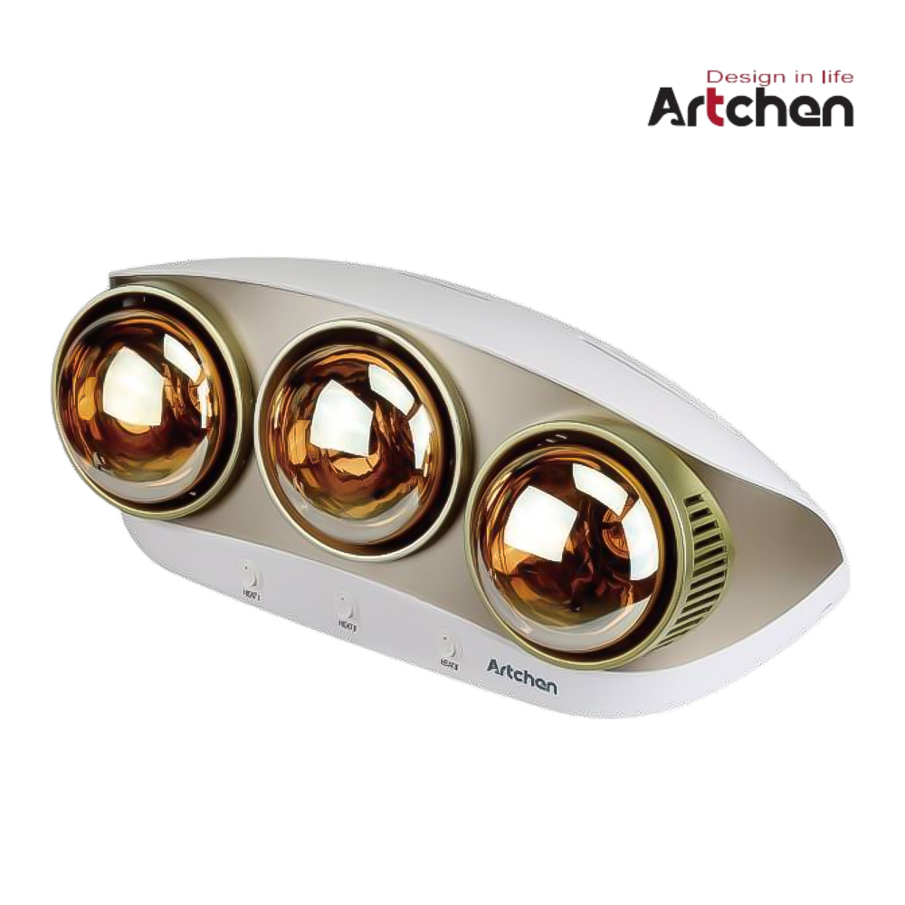 아트첸 3구 욕실용 히터 벽걸이형 순간난방 무소음 화장실 난방기 램프형 전기히터