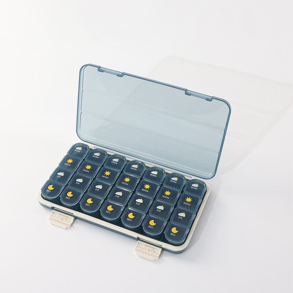 휴대용 일주일 보관 약통 2사이즈 21칸 - 상품 이미지