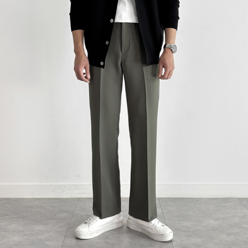 남자 바틀렛 봄 가을 사계절 스판 세미와이드 슬랙스 팬츠 - 상세 이미지 2