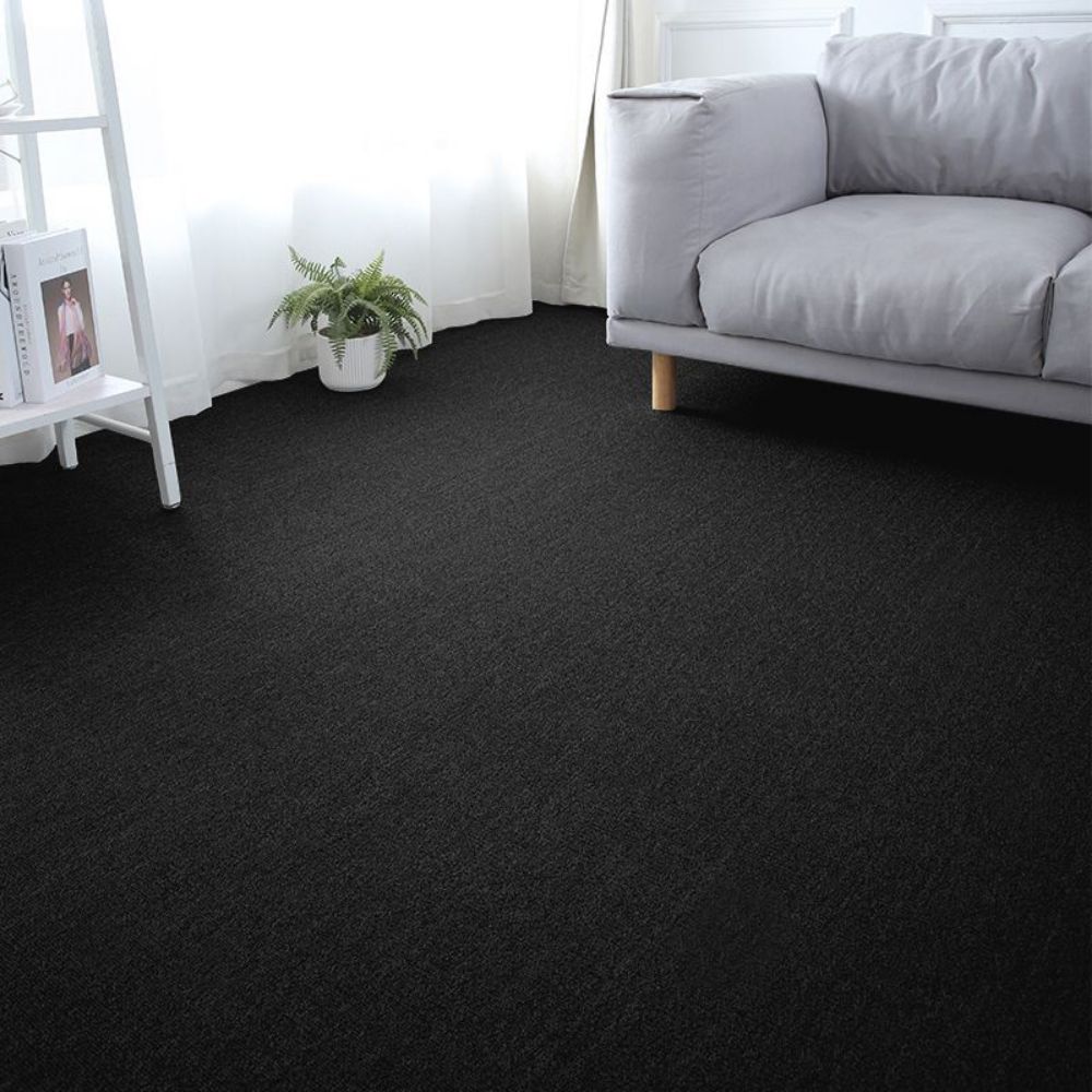 초대형카페트 거실용 밝은 사각 스모크 엄청 카멜색 카펫 블랙 100x100cm 스팟 잠금 가장자리 - 상품 이미지