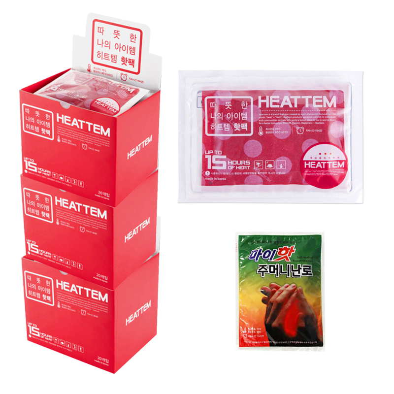 25년 마이핫 히트템 레드 90g 흔드는 주머니난로 손난로 60매+랜덤핫팩1매 - 상품 이미지