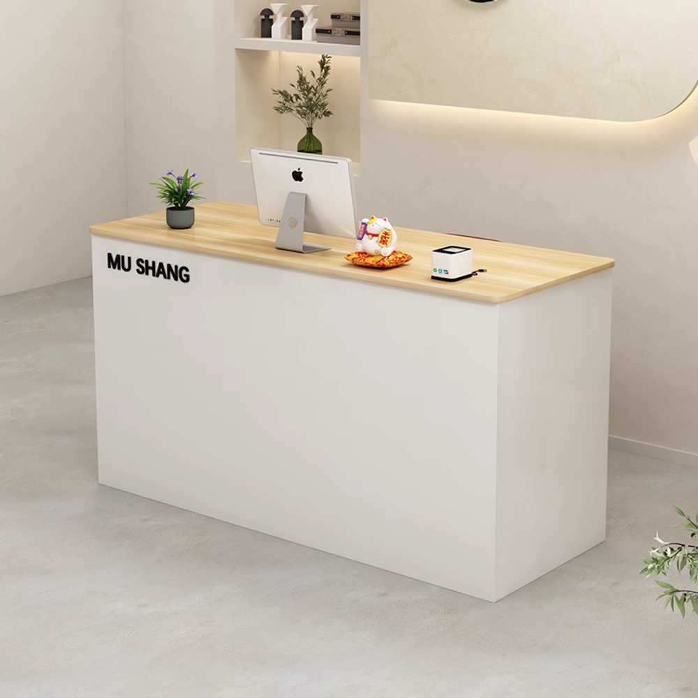 안내 카운터 테이블 인포데스크 사무실 프론트 상담대 블랙월넛+밀크커피 100x60cm - 상세 이미지 5