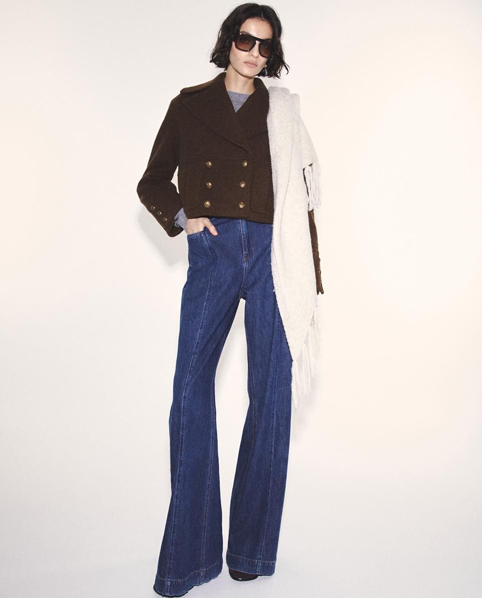 스페라 클래식 브라운 더블버튼 숏 코트 56200100529 MARRON - 상세 이미지 2