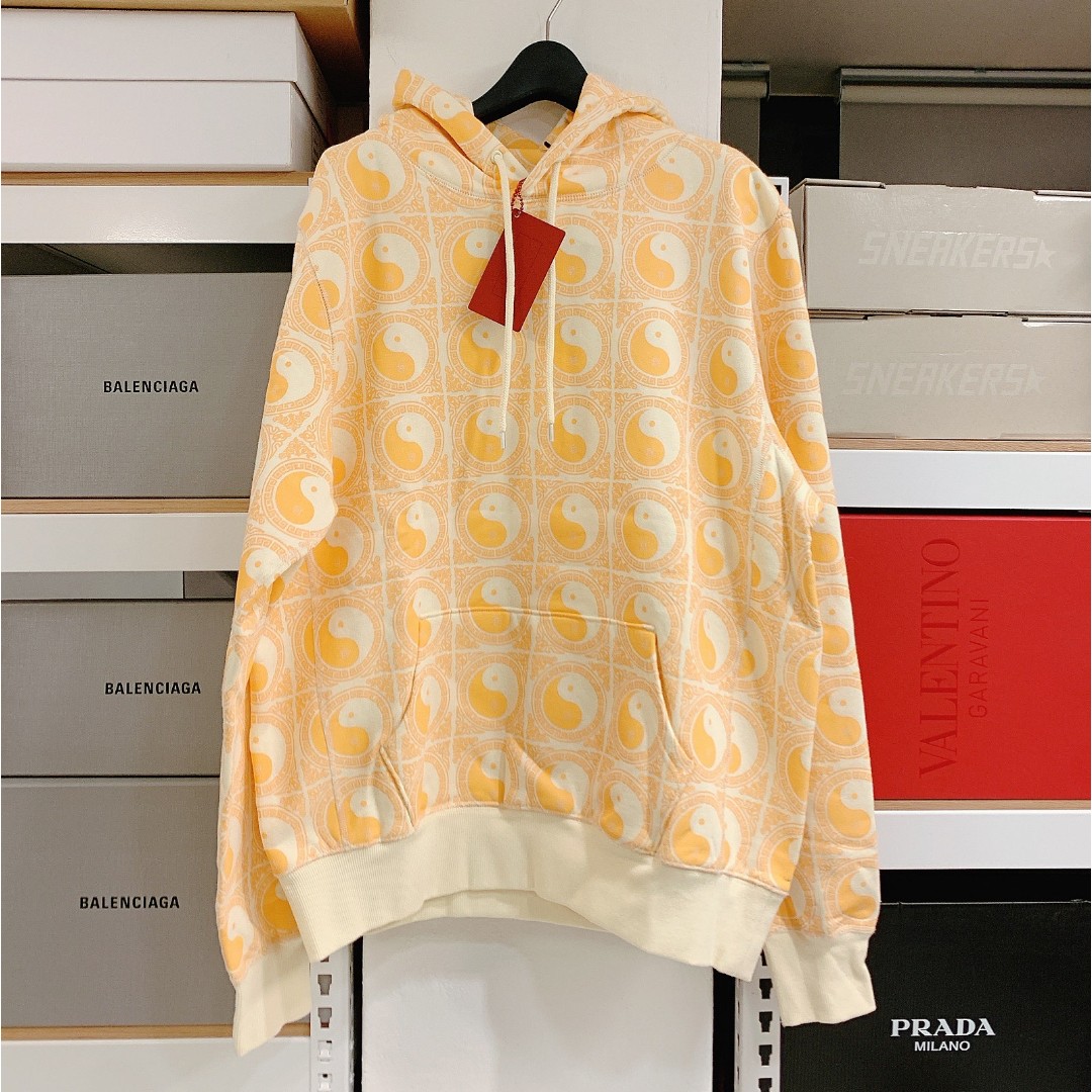 클랏 CLHD21FW3011 옐로우 기모 오버핏 후드 티셔츠 - 상세 이미지 2