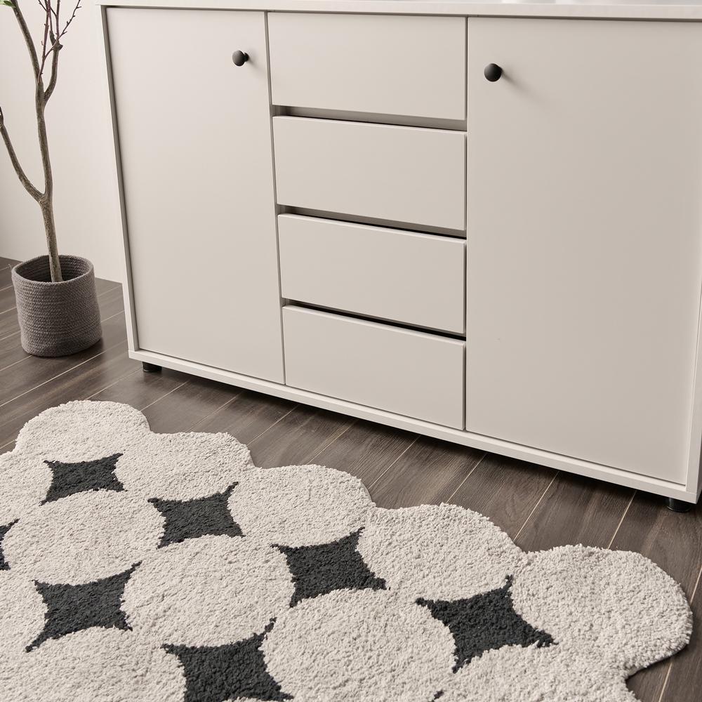 세렌 홈카페수납장 낮은 그릇장 주방보조수납장 하부장 서랍장 1200x400x800mm, 2단, 화이트 이미지 6
