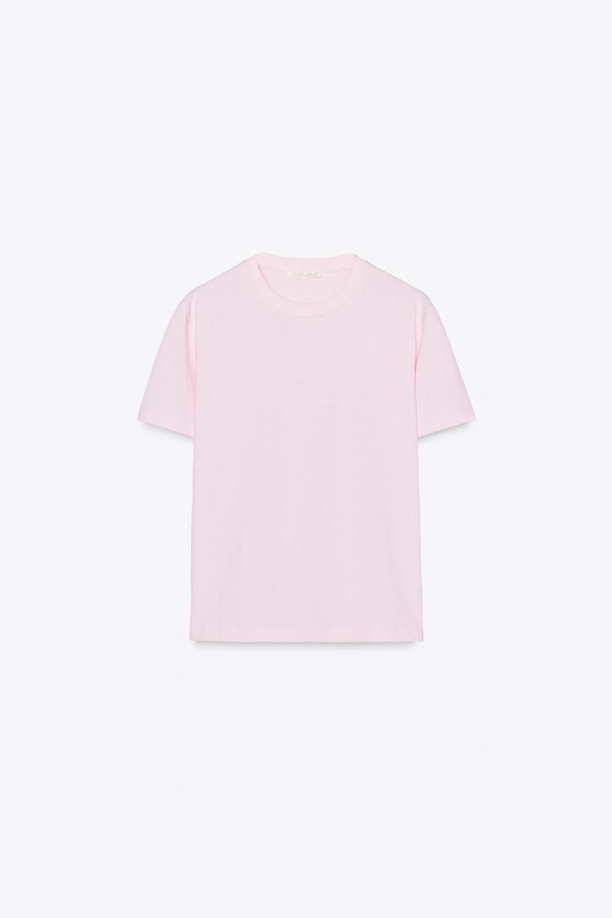 자라 베이직 코튼 티셔츠 3253/320 PINK - 메인 이미지