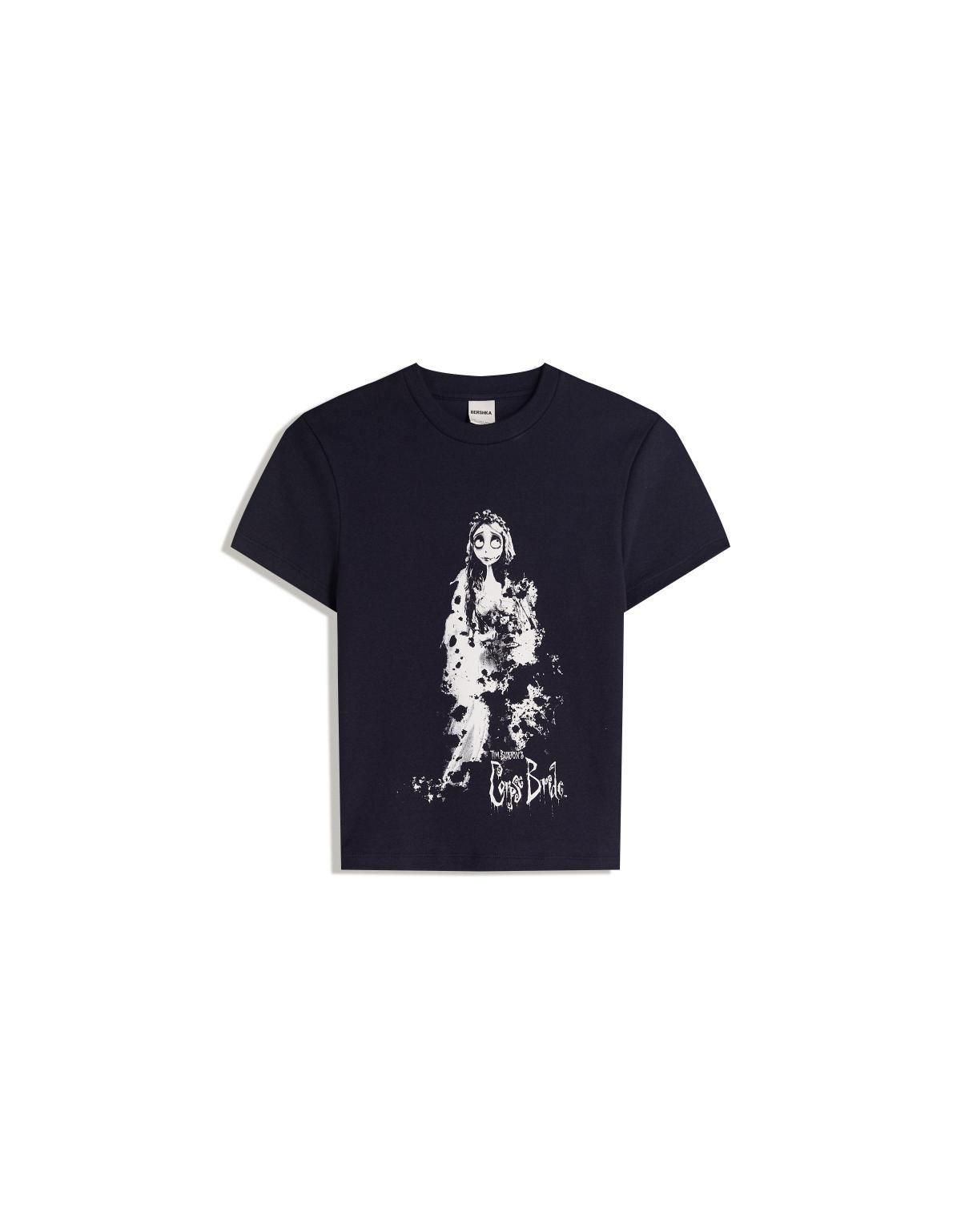 버쉬카 유령 신부 프린트 반팔 티셔츠 7848/777 NAVY - 상세 이미지 3