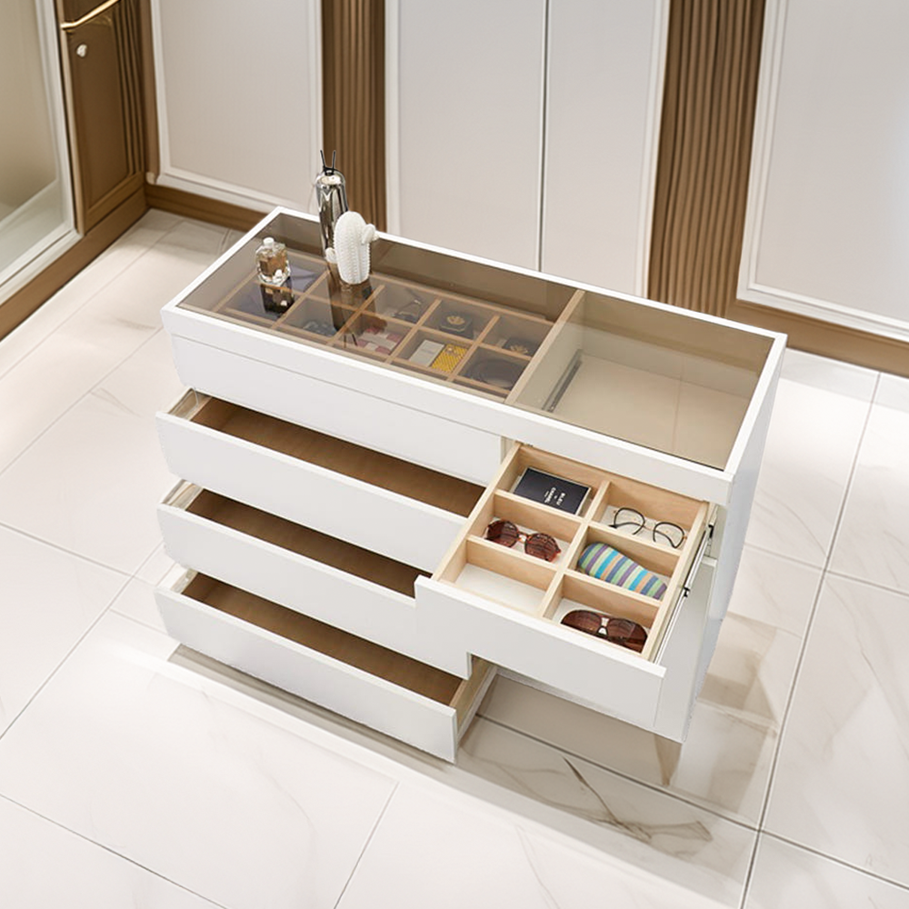 단테 악세사리장 아일랜드 시계 유리 서랍장 1200