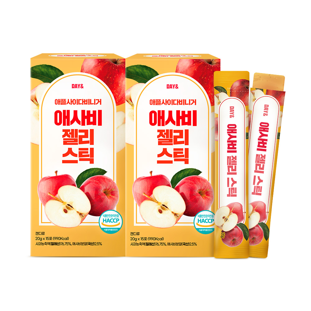 데이앤 애사비 애플 사이다 비니거 사과 식초 젤리 300g, 2개 - 메인 이미지
