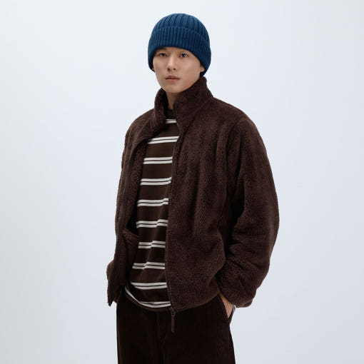 스파오 퍼플리스 집업 디테일