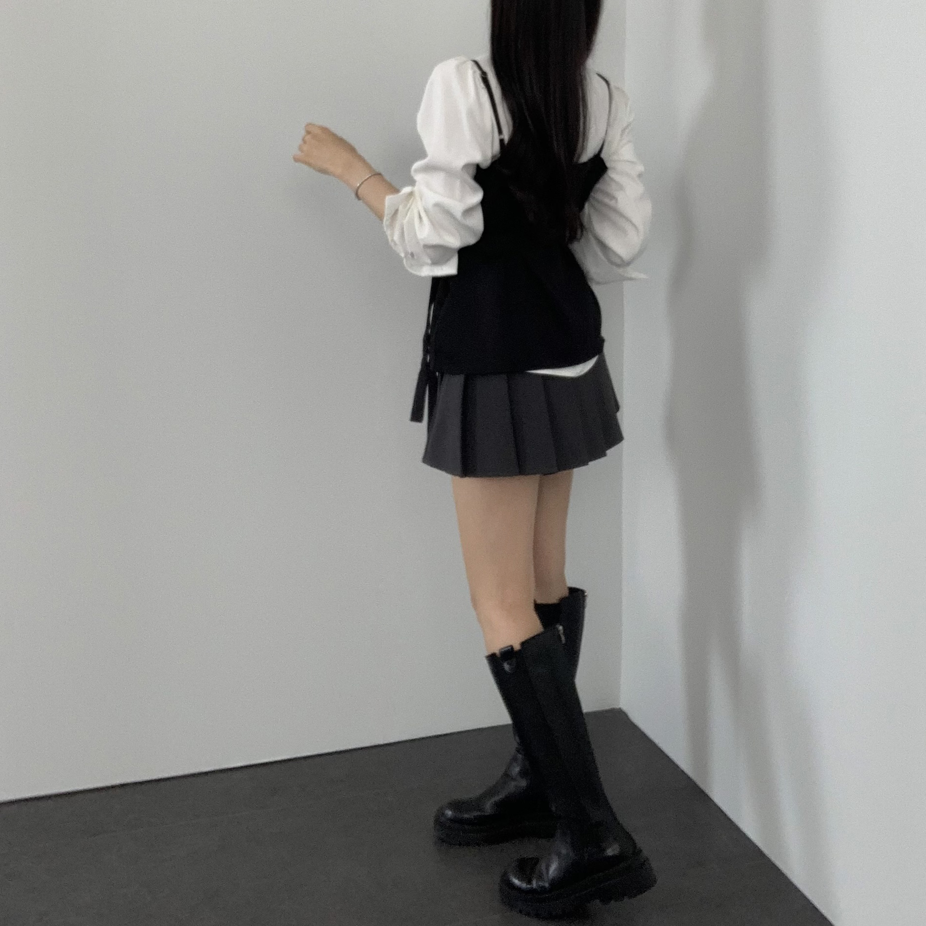 여성 뷔스티에 세트 탑 코디 블라우스 올드머니룩 결혼식하객룩 - 상세 이미지 5