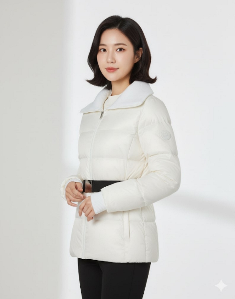 헤지스골프 여성 겨울 세련된 스윙편한 골프웨어 덕 다운 점퍼 자켓 - 상세 이미지 3