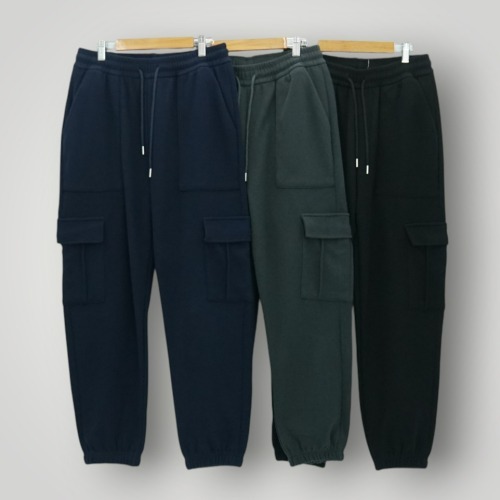 조이마담 MPT90002 기모 히트업 카고 밴딩 조거팬츠 겨울바지 중년남성의류 아빠옷 - 상품 이미지