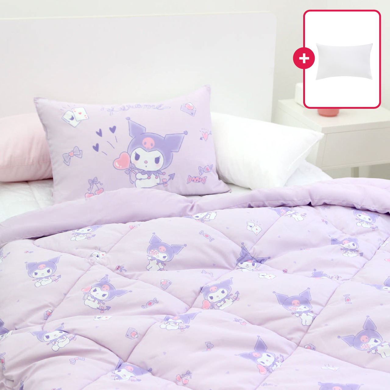 산리오 쿠로미 마이크로화이바 차렵이불 베개커버 침구세트 스위트캔디