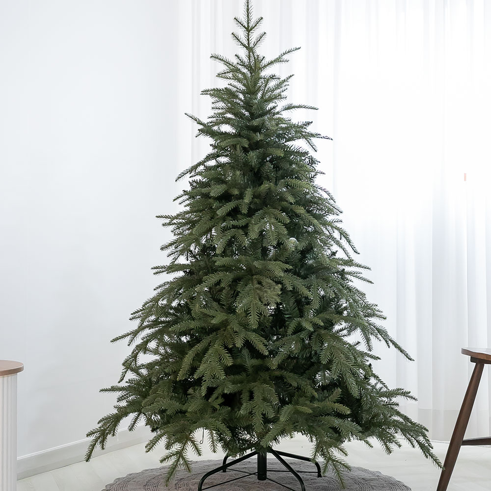 (N배송) 크리스마스 트리 나무 무장식 고급 캐롤라이나 150cm (우산식) 전나무 PE PVC 매장 소품 데코 꾸미기 용품 - 상품 이미지