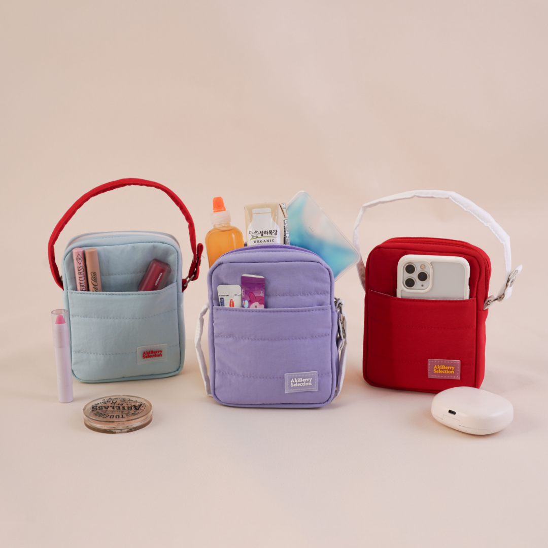 아키베리 몽프레 파우치 / 스트랩 미니 파우치 여행용 화장품 수납