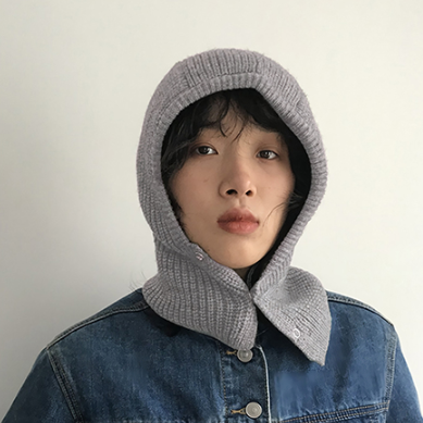 바라클라바 넥워머 후드 여성니트모자 여자겨울모자 방한 목토시 귀달이 귀매개 목도리 선물 - 상세 이미지 4