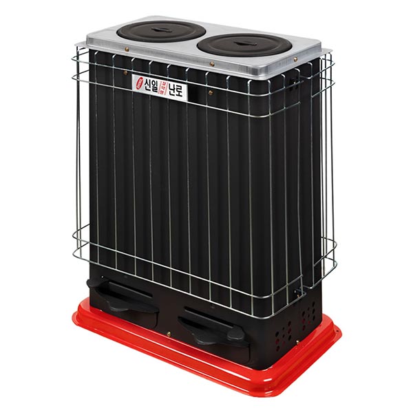 신일금속 연탄난로 2구 6탄 15형 SL-26 황토도가니