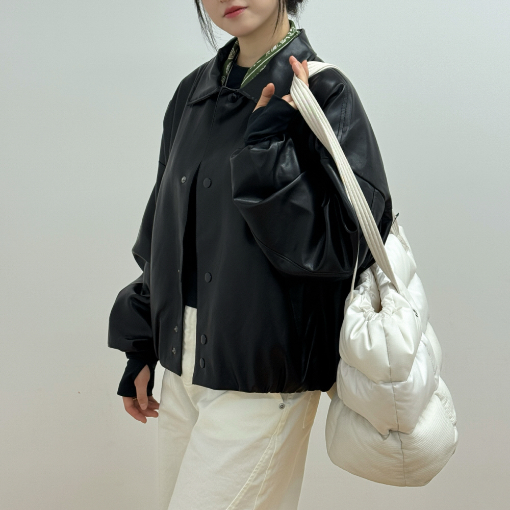 Nike Sportswear 오버사이즈 레더 자켓 w - 상세 이미지 5