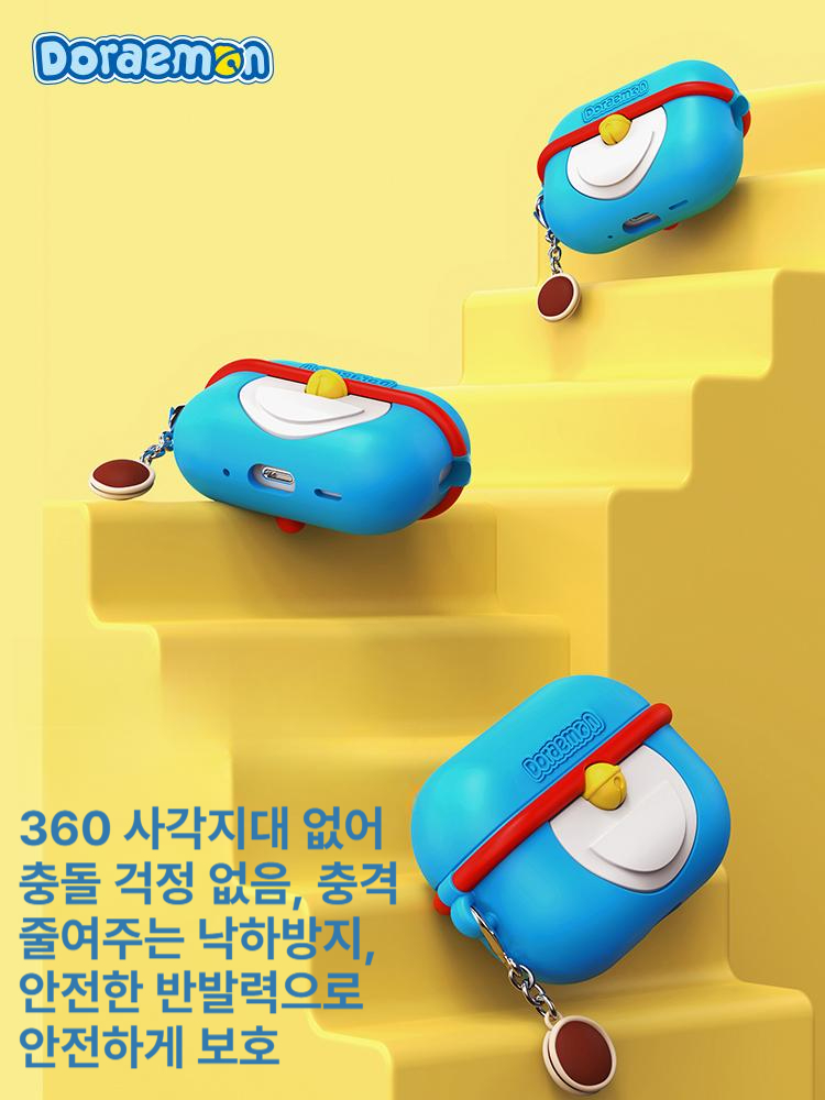 도라에몽 에어팟 4세대 케이스 애플 이어폰 무선 소프트 실리콘 보호 커버 - 상세 이미지 5