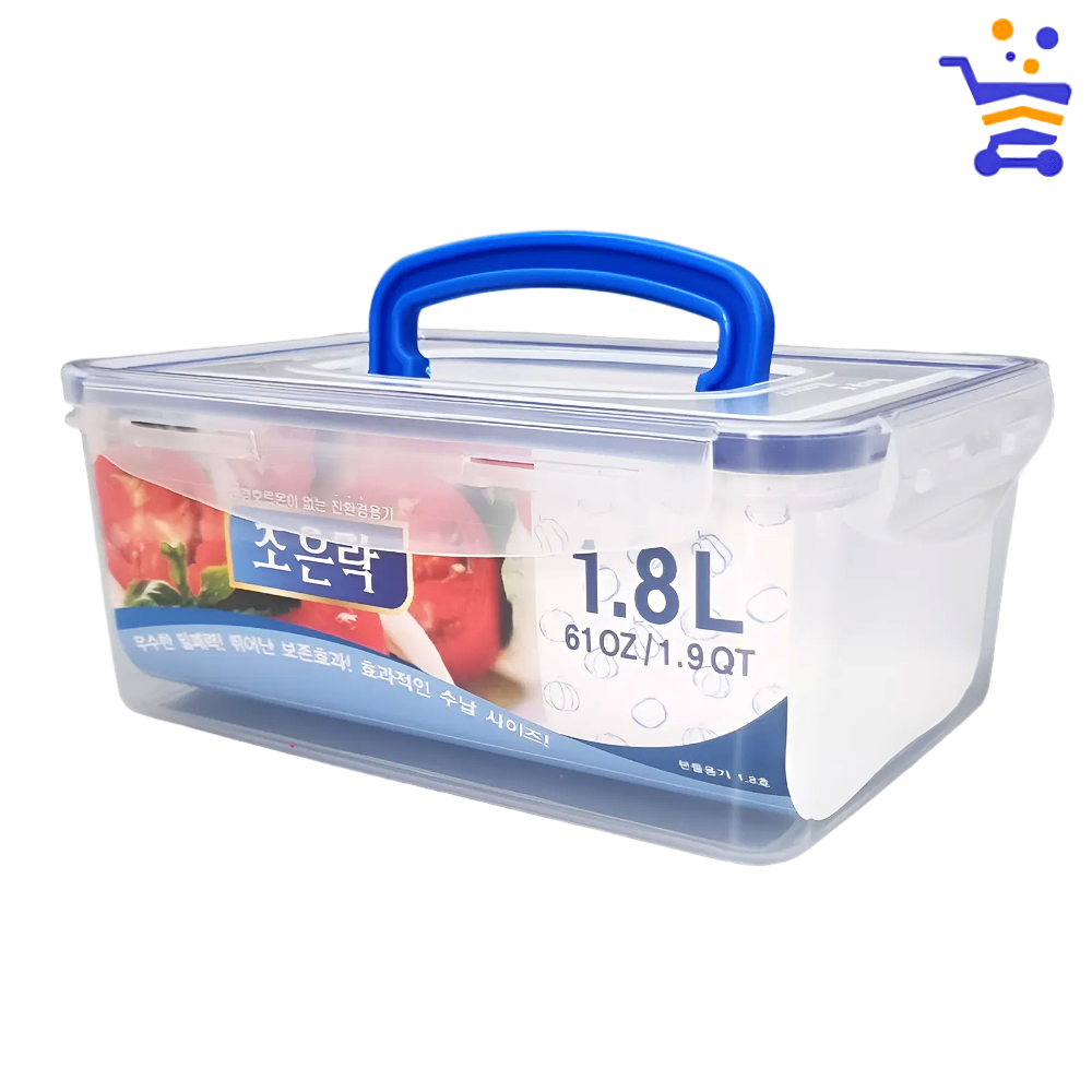 국산 조은락 투명 밀폐용기 김치통 1.8L 업소용 냉장고 반찬 보관 김장김치통 (1727) - 메인 이미지