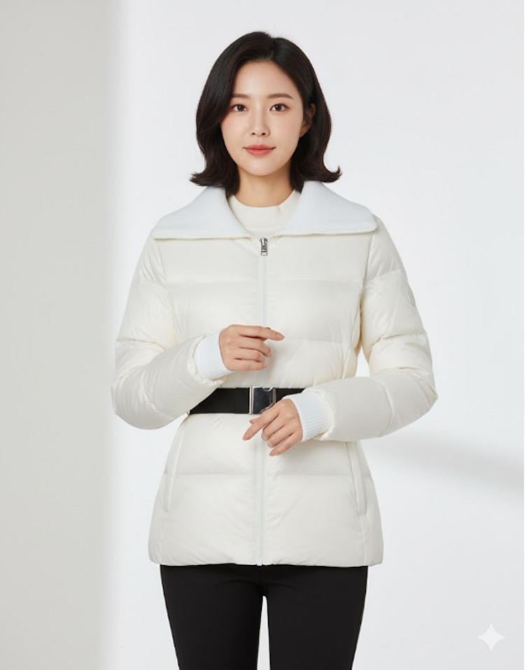 헤지스골프 여성 겨울 필드룩 스윙 편한 골프웨어 덕 다운 점퍼 자켓 - 상세 이미지 2