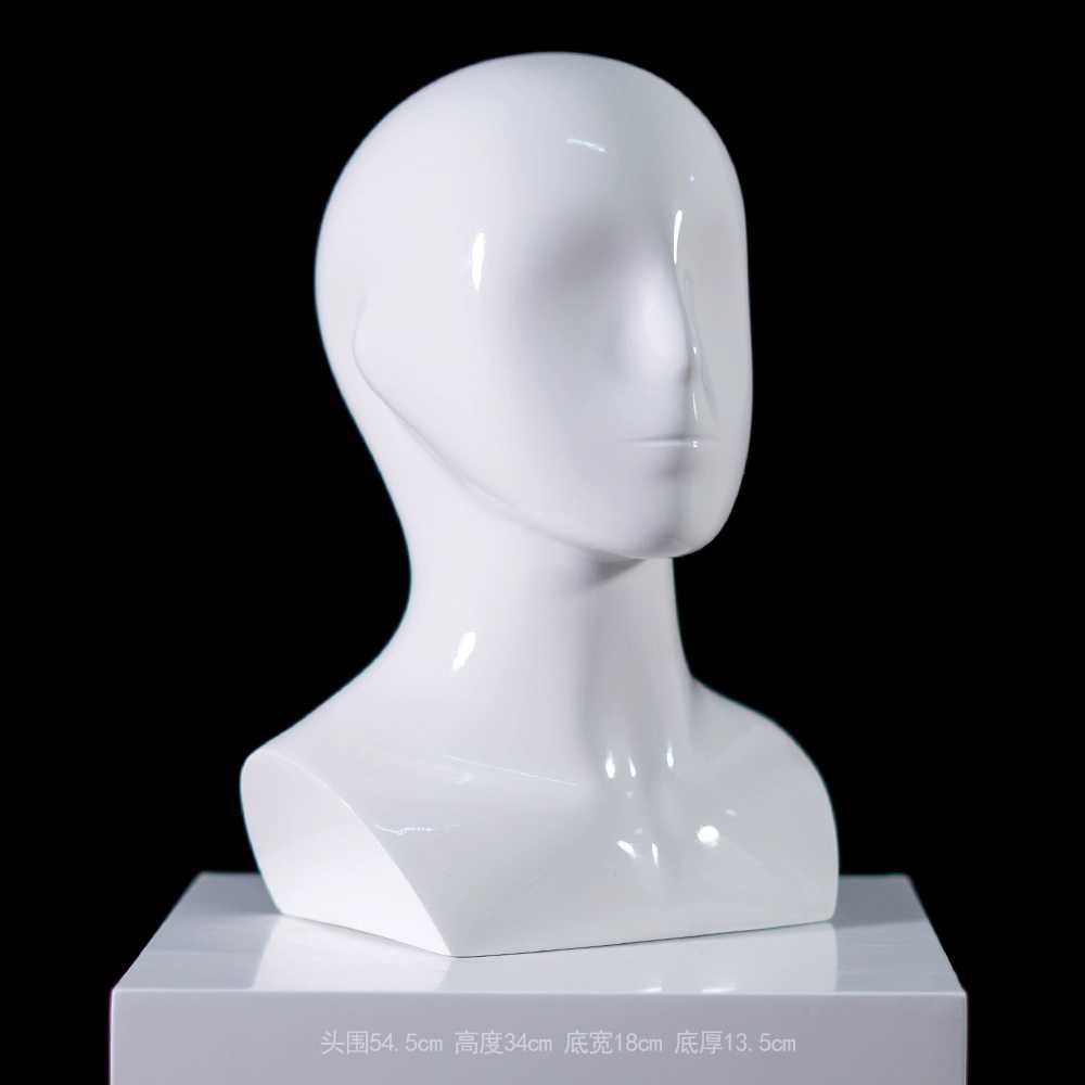 머리 마네킹 선글라스 가발 진열 인체형 전시 모형 T04 매트 화이트 이미지 7