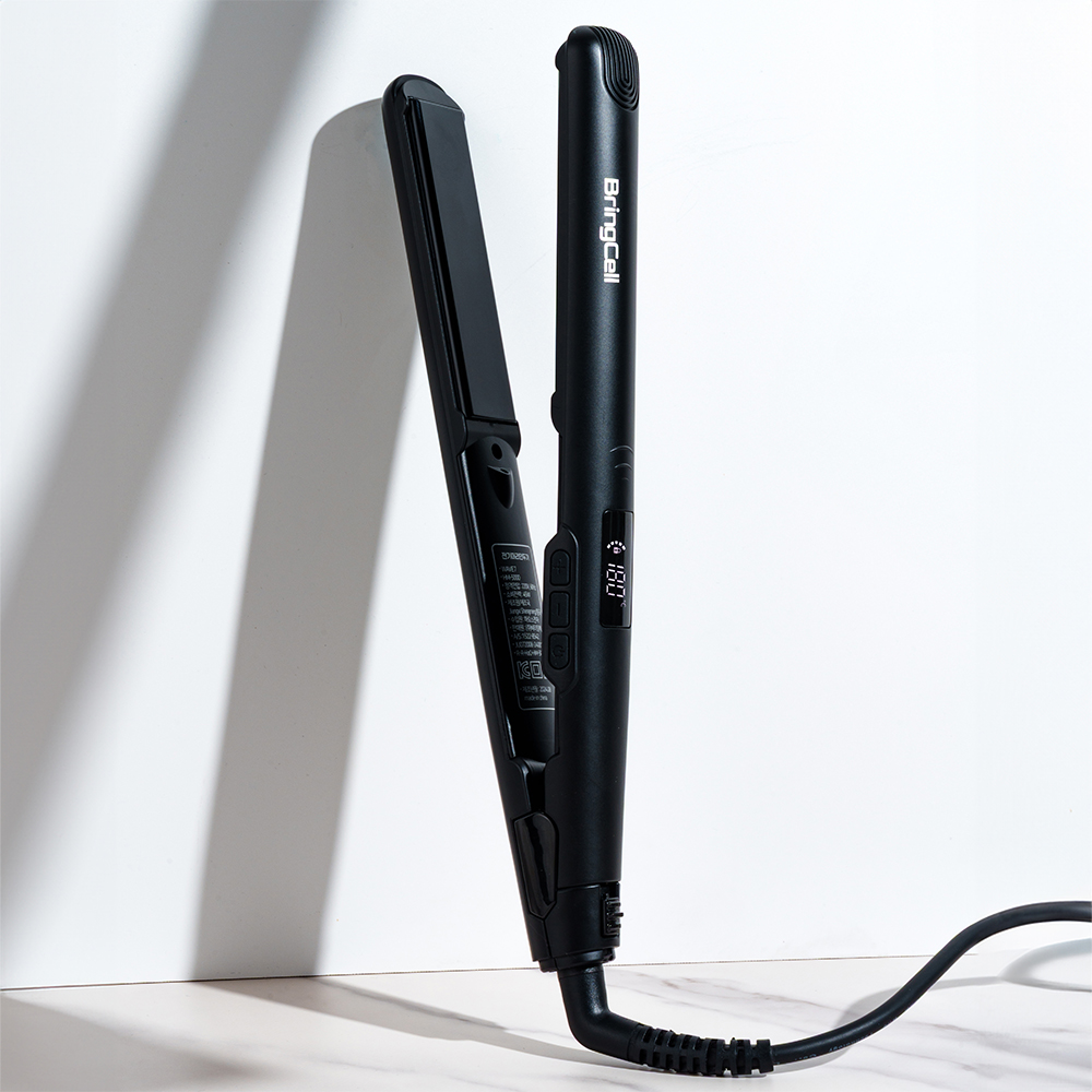 브링셀 볼륨 고데기 앞머리 판고데기 미용실 웨이브 티타늄 매직기 제품 이미지