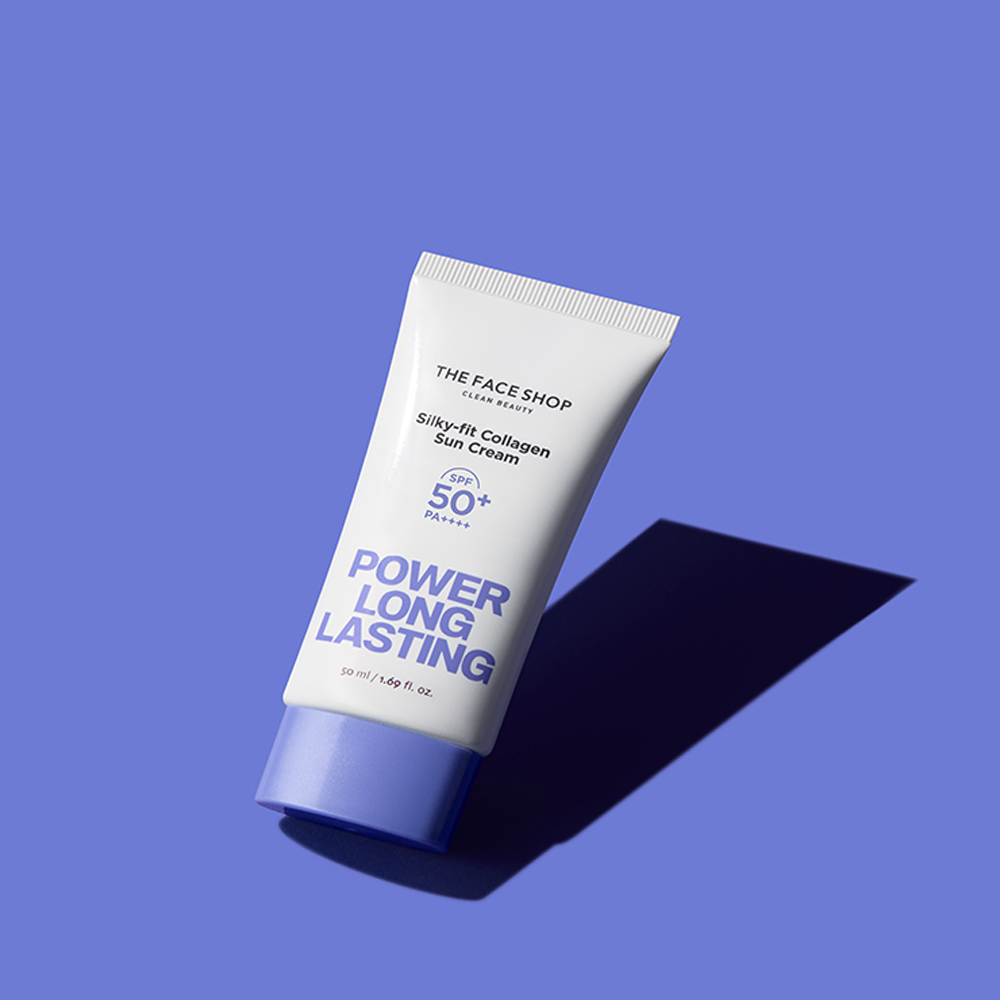 더페이스샵 파워 롱래스팅 실키핏 콜라겐 선크림 50mL(SPF 50+,PA++++) - 상세 이미지 5