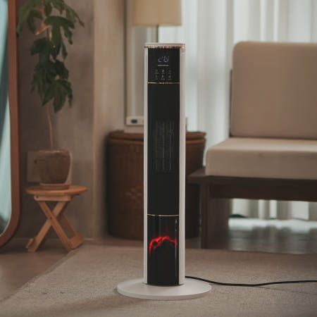 대우 3초 즉각발열 초저소음 불멍 PTC 슬림형온풍기/사무실 가정용온풍기 타워팬온풍기