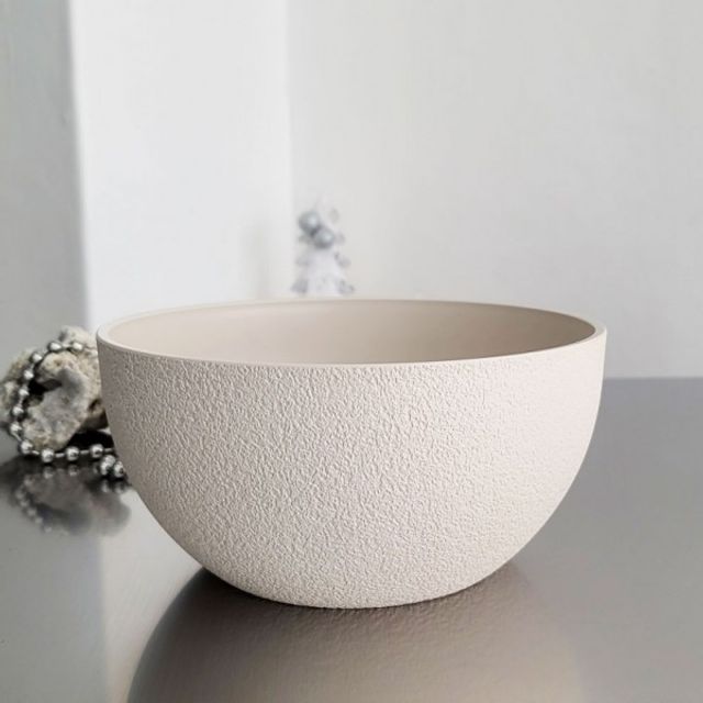 분재 화분 소 플라스틱 22x11cm 아이보리 - 상품 이미지