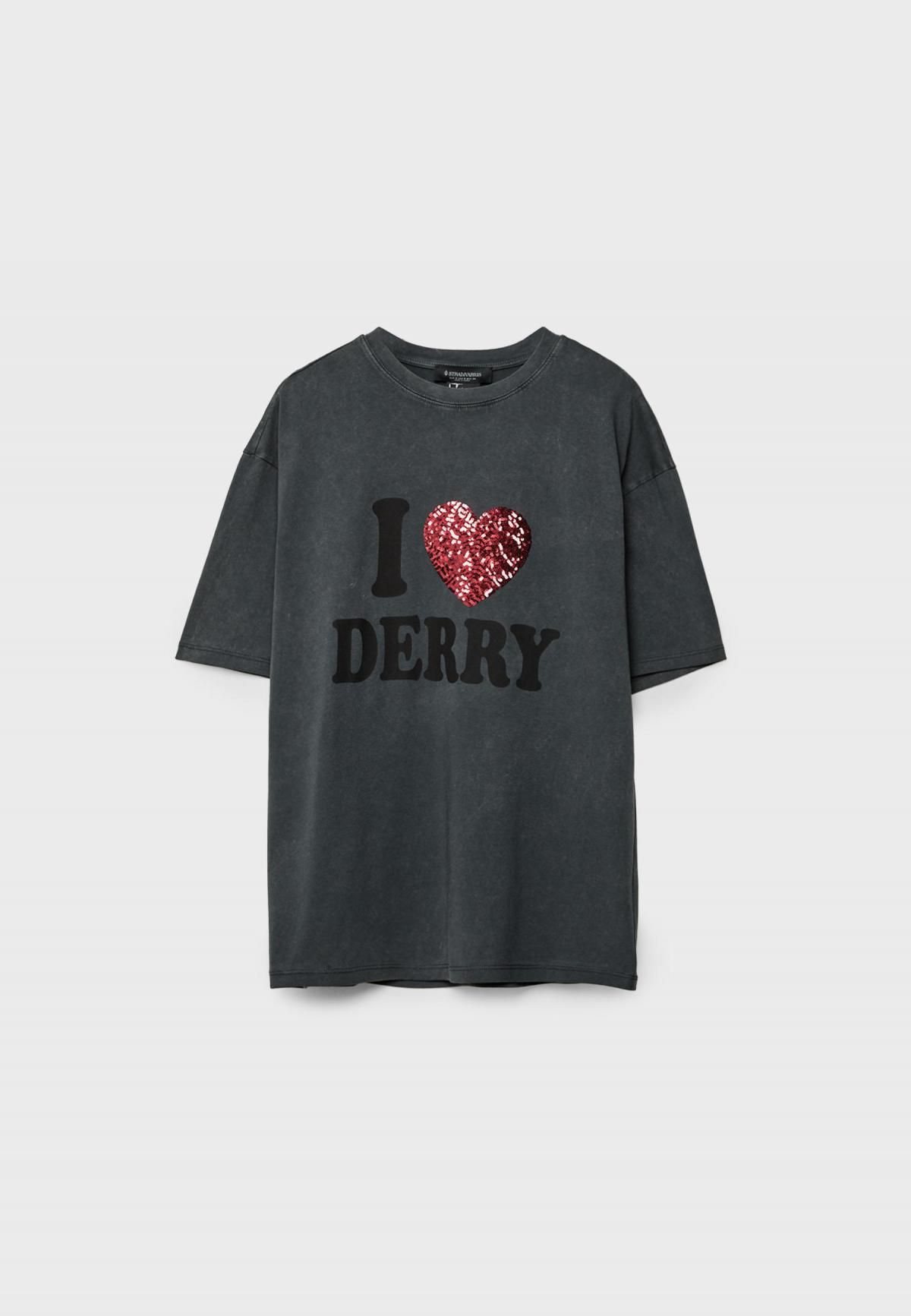 스트라디바리우스 오버사이즈 빈티지 워시드 반팔 티셔츠 6798/728 DARK GREY - 상품 이미지