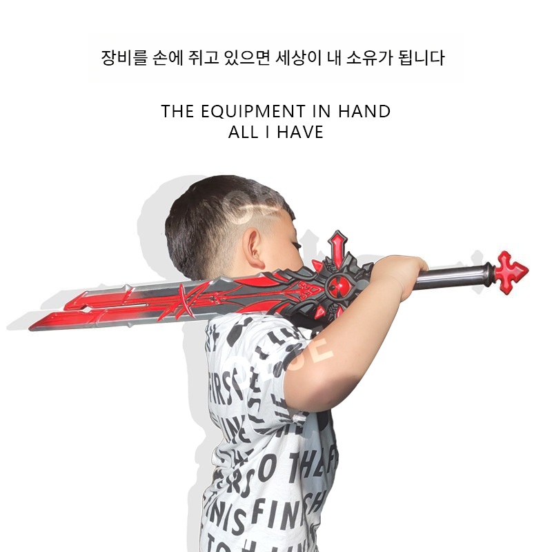 멋진 장난감 칼 방패 고무 검 모형 무기 세트 부드러운 고무 칼 - 상세 이미지 3
