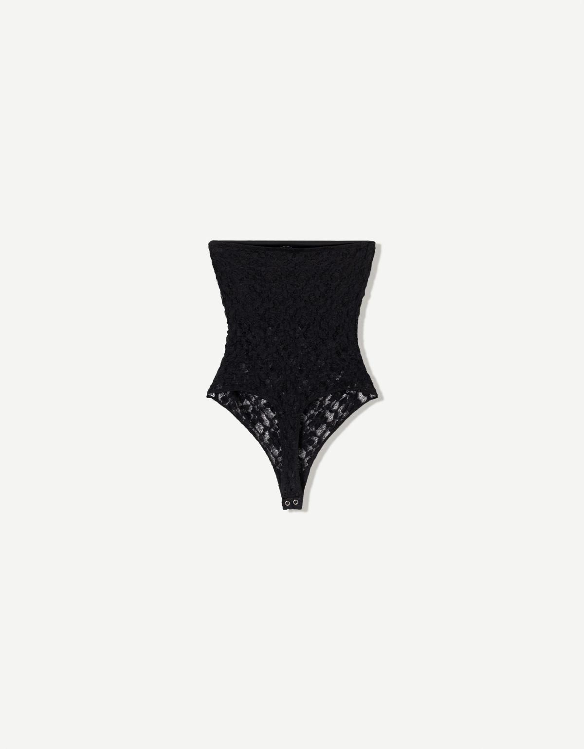 버쉬카 레이스 시스루 블랙 뷔스티에 바디수트 3971/173 BLACK - 상세 이미지 5