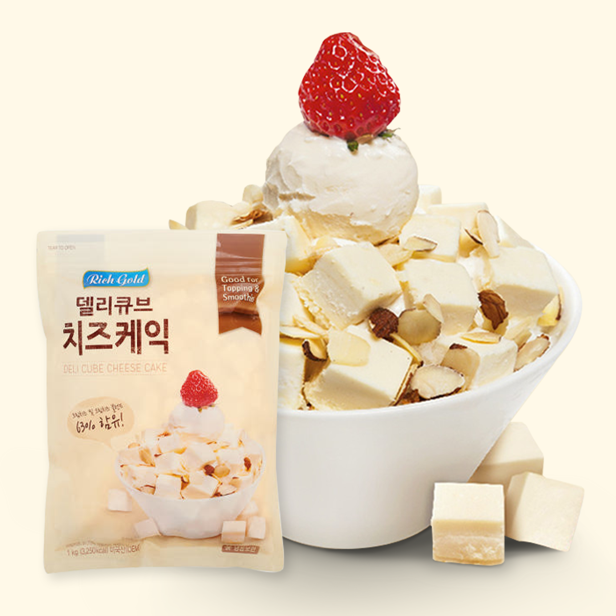 리치골드 델리큐브 치즈케익 430g - 상품 이미지