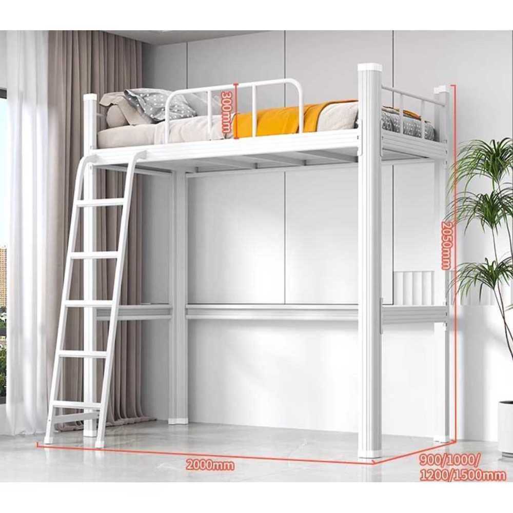 좌식형 벙커 침대 낮은 구조 안전 사다리 원룸용 침대 1mm + 900x2000mm - 상세 이미지 3