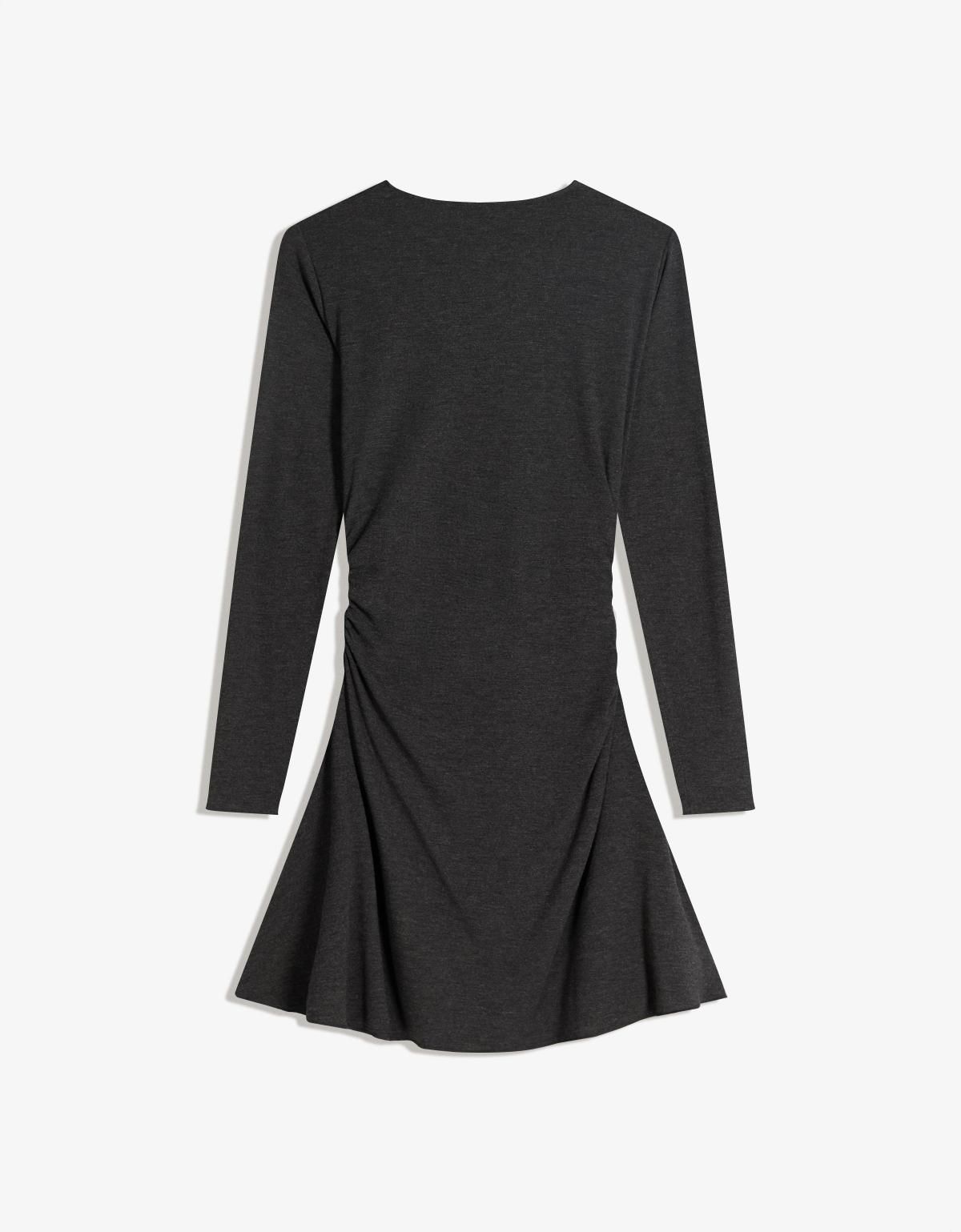 버쉬카 슬림핏 셔링 긴팔 미니 원피스 5315/187 DARK GREY - 상세 이미지 2