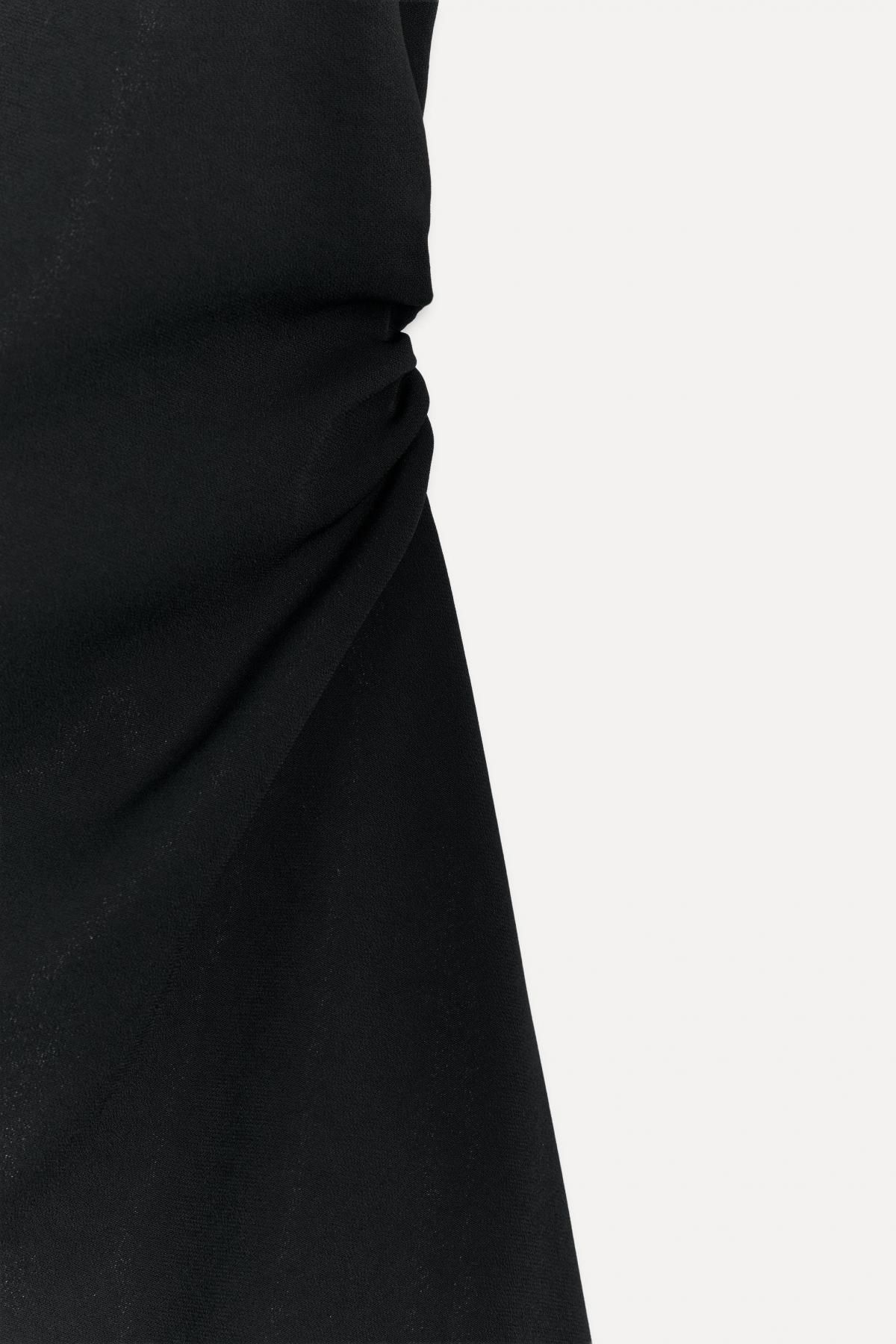 자라 슬리브리스 블랙 드레이프 미니 원피스 3459/376 BLACK - 상세 이미지 4