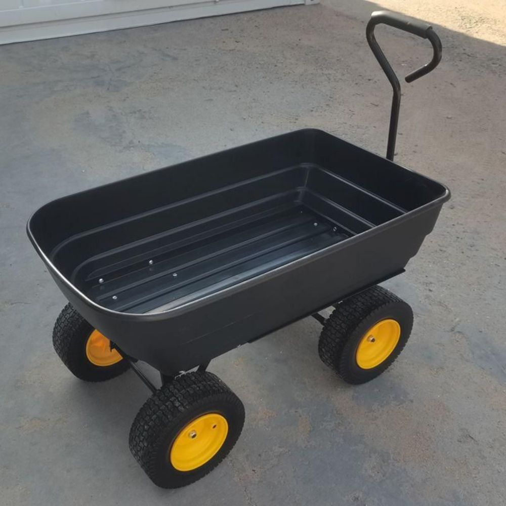 농사용 손수레 수레 구루마 구르마 핸드카 야외 리어카 소형 녹색 덤프 트럭(풍선 휠) - 상품 이미지