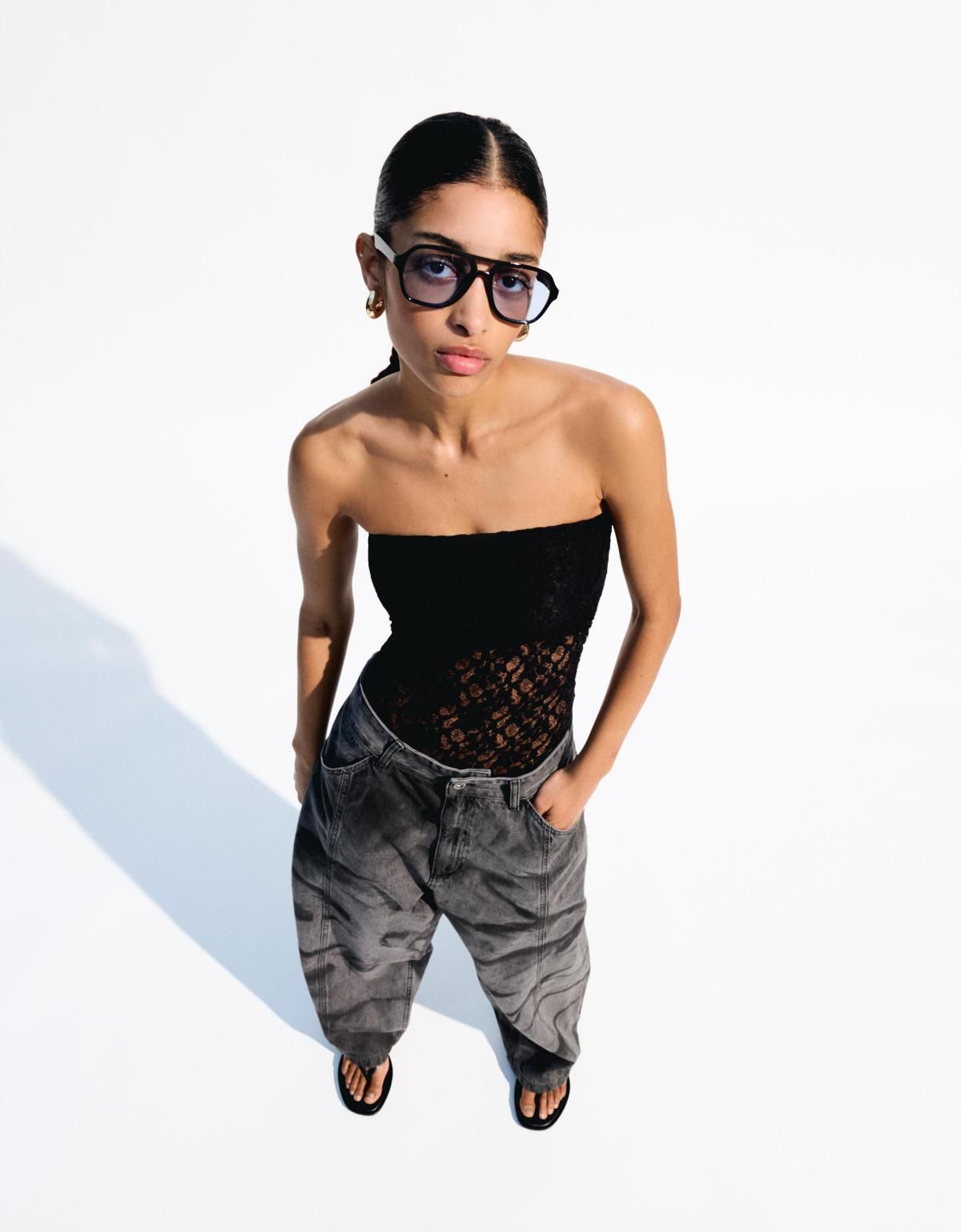버쉬카 레이스 시스루 블랙 뷔스티에 바디수트 3971/173 BLACK - 상세 이미지 2