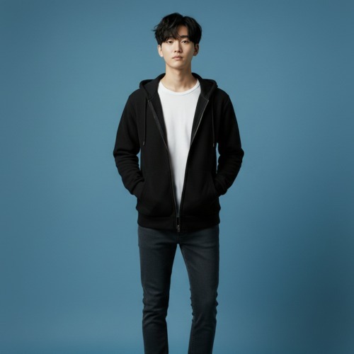 조이마담 MT50020 폴라플리스 후드 집업 자켓 후리스점퍼 중년남성의류 아빠옷 - 상품 이미지