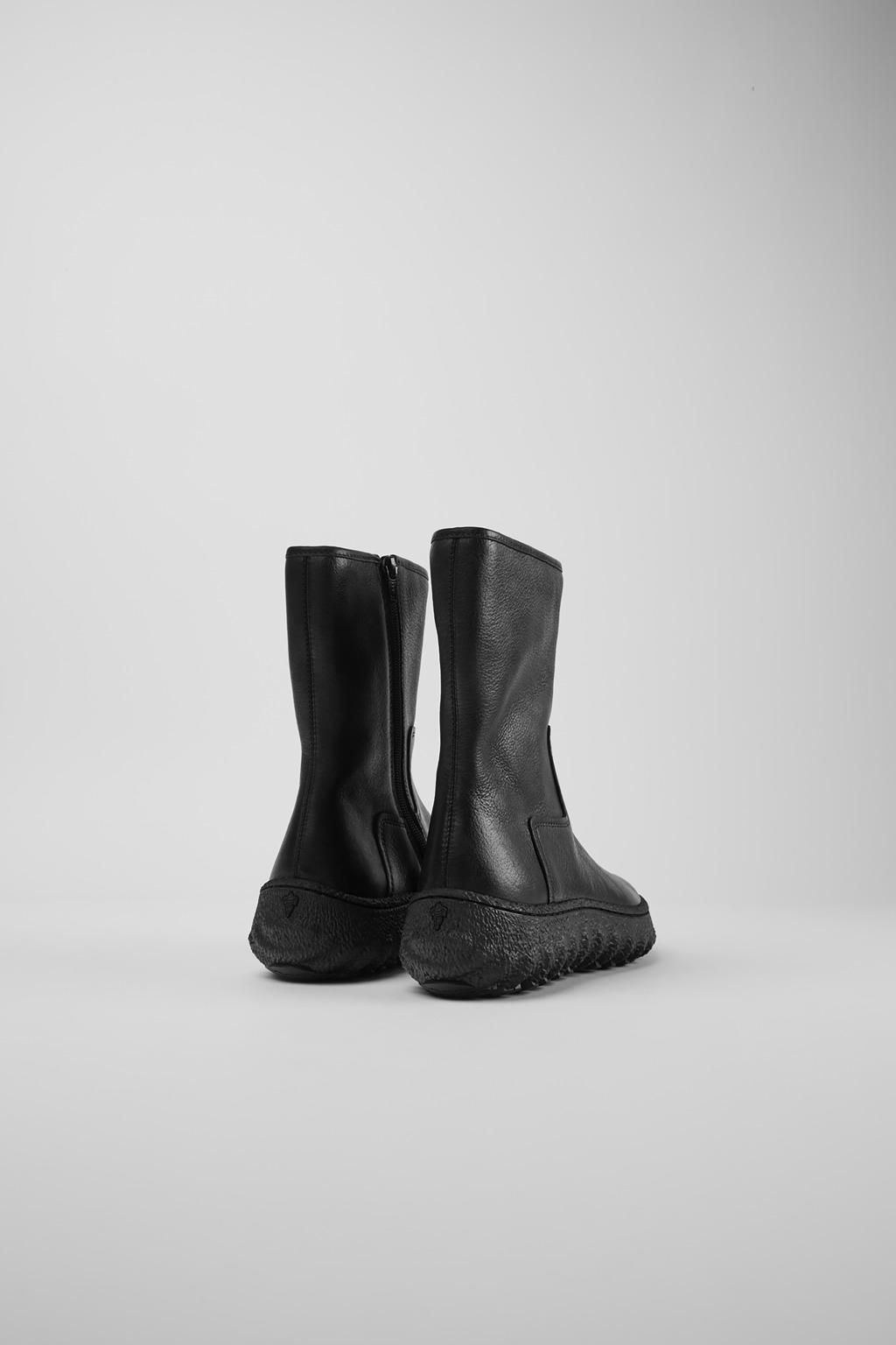 캠퍼 어반 테크니컬 미셸린솔 블랙 레더 여성 미들부츠 Ground K400655-001 BLACK - 상세 이미지 3