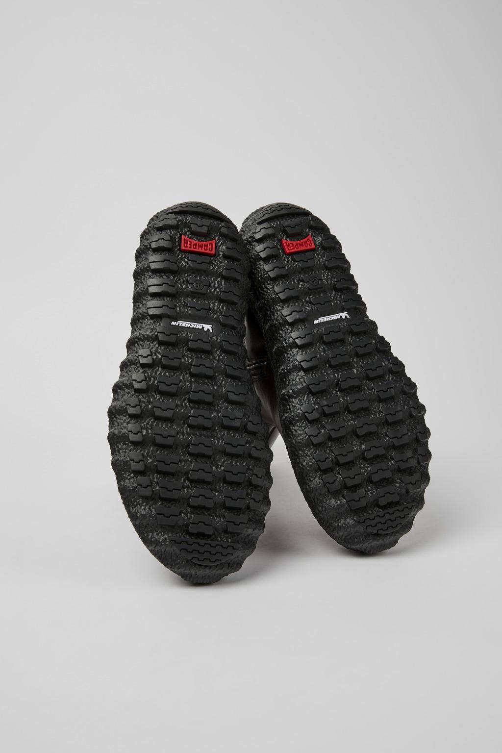 캠퍼 어반 블랙 레더 앵클부츠 Ground K400654-001 BLACK - 상세 이미지 5
