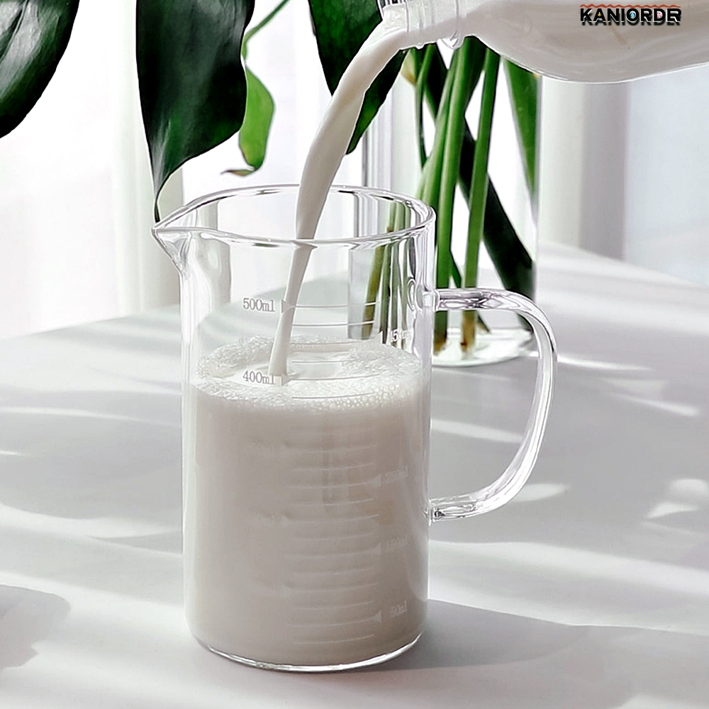 눈금컵 유리 계량컵 믹싱 용기 라면물 다용도 용량측정 500ml - 상품 이미지