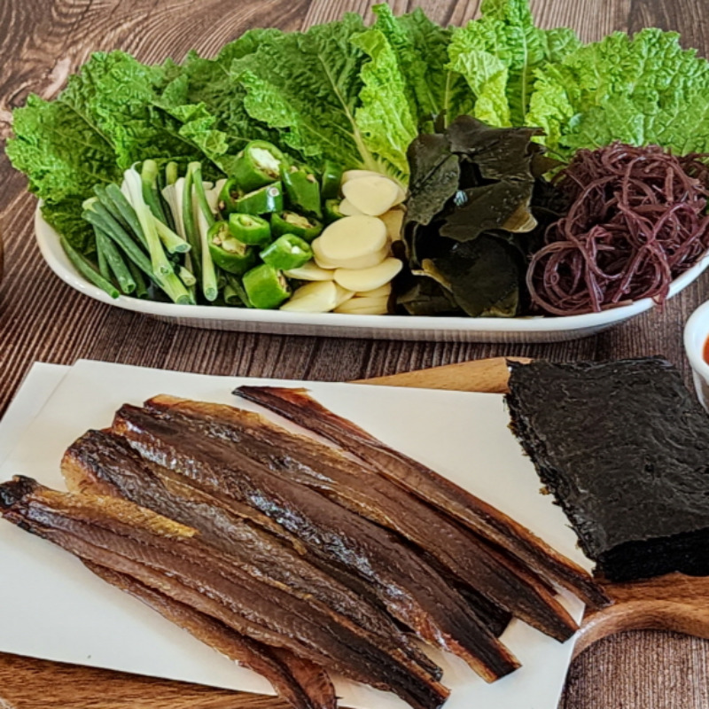 자연가득 싱싱한 원물로 꾸덕하게 잘 말린 과메기 10쪽 간편세트 20쪽 야채풀세트 - 상품 이미지