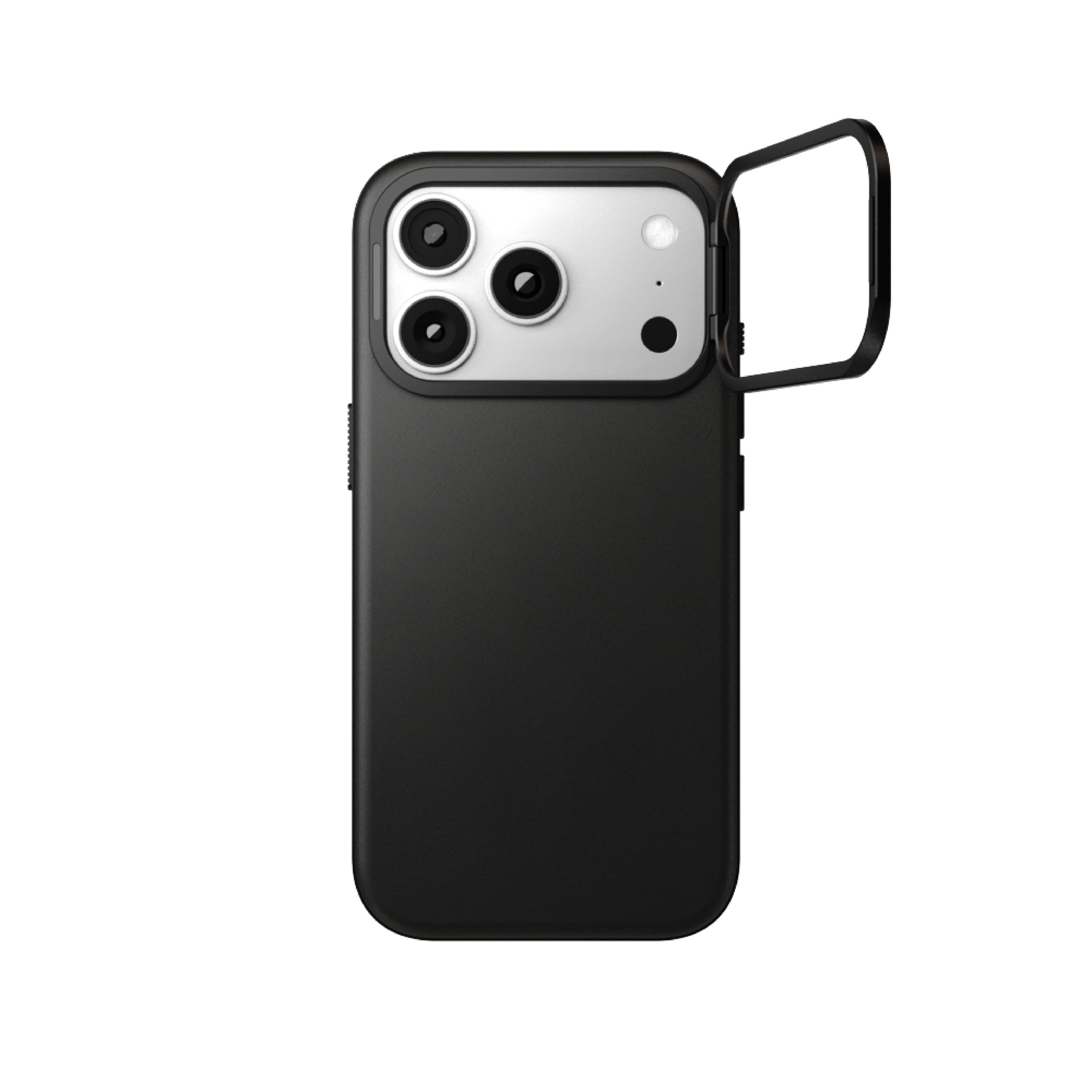 파우트 iPhone 맥세이프 링스탠드 에코레더 가죽 케이스 데니시 블랙, 아이폰17 프로 - 메인 이미지